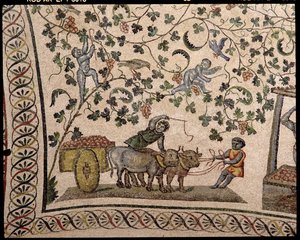 Druehøsten (mosaik) af Roman
