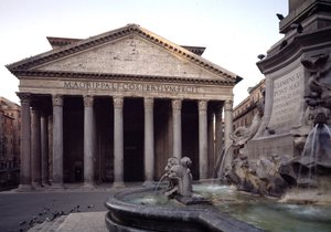 Udsigt over Pantheon, 27-125 e.Kr af Roman