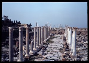 Udsigt over det arkæologiske sted, 2.-4. århundrede af Roman