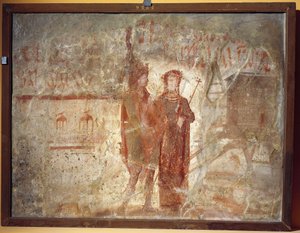 Værkstedsskilt og valgmeddelelser, Pompeji, Italien 70-79 AD (fresko) af Roman