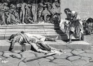 Liget af Publius Clodius Pulcher (92-52 f.Kr.) fundet på via appia a Rom (stik) af Roman