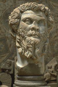 Buste af Septimus Severus (145-211), højkejsertid (27 f.Kr.-395 e.Kr.) (marmor)