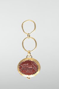 Dybtryk med sejr i vogn af Roman Imperial Period