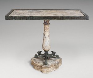 Marmor og bronze bord af Roman Imperial Period