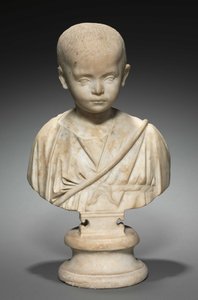 Portrætbuste af en pige, ca. 250-275 af Roman Imperial Period