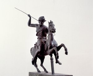 Amazon til hest (bronzeskulptur efter en græsk original fra det 3. århundrede f.Kr.) af Roman Roman