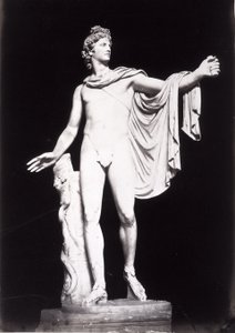 Apollo Belvedere, kopi af en græsk original fra det 4. århundrede f.Kr., før fjernelse af tidligere restaureringer (marmor) af Roman Roman