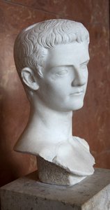 Art Rom Buste af Kejser Caligula (12 - 41 e.Kr.) Musee du Louvre i marmor. af Roman Roman