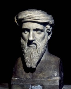 Buste af Pythagoras (6. f.Kr.), Capitolini-museet, Rom. af Roman Roman