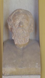 Buste af Sokrates (marmor) af Roman Roman