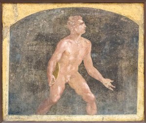 Discobolus, fra villa Arianna ved Stabiae af Roman Roman
