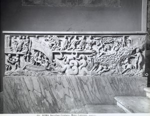 Tidlig-kristen sarkofag (marmor) af Roman Roman