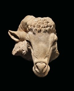 Hoved af en vædder, ca. 1. århundrede f.Kr. - 1. århundrede e.Kr. (marmor) af Roman Roman