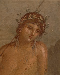 Italia, Campanian alue, Napolin maakunta, Pompeji, Marco Lucrezio Frontonen talo Fresko, joka kuvaa Narkissosta lammen rannalla af Roman Roman