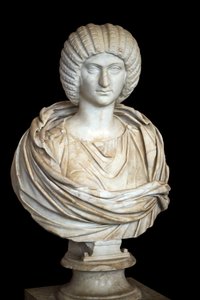 Julia Domna (ca. 170 - 217 e.Kr.), marmor, romersk kunst af Roman Roman