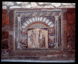 Neptun og Amfitrit. Vægmosaik fra triklinium i Casa di Nettuno e Amphitrite, 5. århundrede f.Kr.-1. århundrede e.Kr. af Roman Roman