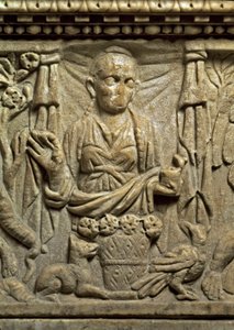 Repræsentation af en blomsterhandler (relief) af Roman Roman