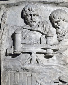 Romersk kunst: ""romerske soldater nær en katapult brugt under den første krig i Dacia"" Form fra 1862, der gengiver basreliefferne af søjlen af Trajan (søjle Trajane) (Colonna Traiana) i Rom bygget under kejser Trajans regeringstid ( 53-117). Trajane co af Roman Roman