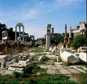 Romersk kunst: udsigt over Forum (foro romano). Rom af Roman Roman