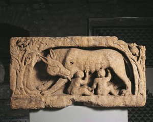 Romulus og Remus (kalksten) af Roman Roman