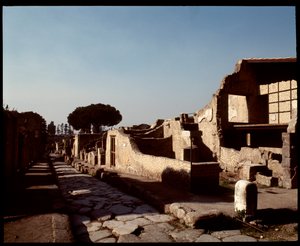 Udsigt over Decumanus Maximus, 5. århundrede f.Kr.-1. århundrede e.Kr af Roman Roman