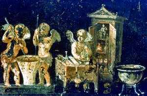 Vægmaleri fra House of the Vettii af Roman Roman