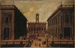 Udsigt over Piazza del Campidoglio, Rom
