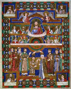 Kroningen af Henrik Løven og hans ægteskab med Matilda, fra Evangeliet om Løven Henrik af Romanesque