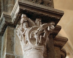 Vægten (udskåret hovedstad) af Romanesque