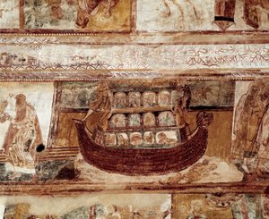 Noahs bue (loftsmaleri) af Romanesque