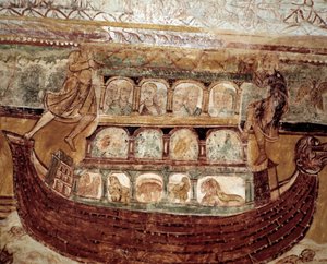 Noahs bue (loftsmaleri) af Romanesque