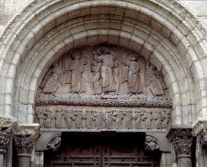 Ascension, basilikaens sydportal (skulptur) af Romanesque