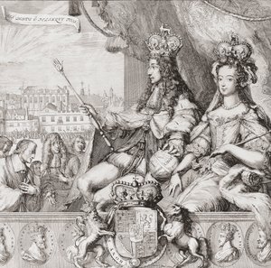 Kroningen af den engelske kong William III og Queen Mary II den 11. april