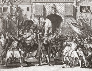 Lynch-pøbel, der griber de Witt-brødrene