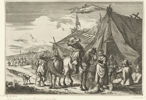 Rytterne hviler ved telte af Romeyn de Hooghe (rejected attribution)