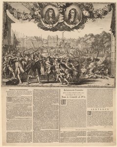 Billede og sandfærdig historie... (Repræsentation af den sande historie om Johan de Witt...) af Romeyn de Hooghe