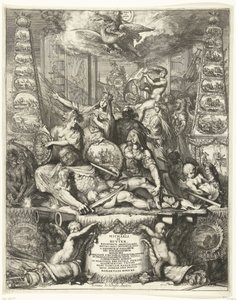 Allegori om Michiel de Ruyters død, 1676 af Romeyn de Hooghe