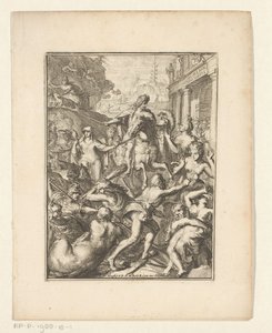 Allegorisk fremstilling af Vilhelm III til hest af Romeyn de Hooghe