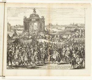Festlig indtræden af ​​Farnese efter relieffet i Paris, 1590 Festes triomphales que Paris fit à Alexandre Farnese pour l