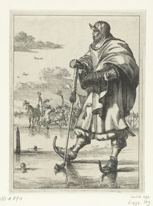 Figurer à la mode nr. 11: Aktiespiller på isen Figurer à la mode (serietitel) af Romeyn de Hooghe