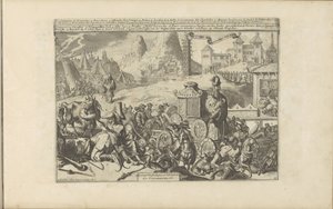 Religiøse handlinger og ceremonier i Indien Djævle- og idoltjeneste / Service Diabolique et Idolatres des Circassiens osv. (titel på objektet) Les Indes Orientales et Occidentales et autres lieux (serietitel) af Romeyn de Hooghe