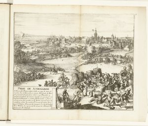 Tager Oudenaarde, 1582 Prize de Audenarde (titel på objekt) Guerres de Flandres (serietitel) af Romeyn de Hooghe
