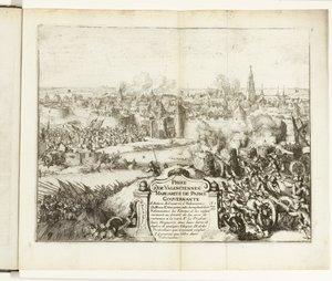 Inname van Valenciennes, 1567 Capture of Valenciennes (titel på objekt) Wars of Flanders (serietitel) af Romeyn de Hooghe