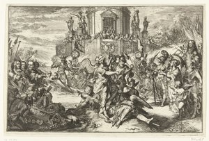 Sejre med ankomsten af ​​William III af Romeyn de Hooghe