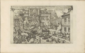 Religion i Japan Japansk afgoden / Japanske idoler (titel på objekt) Øst- og Vestindien og andre steder (serietitel) af Romeyn de Hooghe