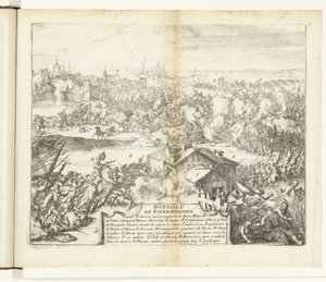 Slaget ved Steenbergen, 1583 Bataille de Steenberghen (titel på objekt) Guerres de Flandres (serietitel) af Romeyn de Hooghe