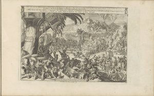Spaanse wreedheden i Vestindien Spaensche Tyrannyen in de Westindies / Spaniernes tyranni i Vestindien (titel på objektet) Øst- og Vestindien og andre steder (serietitel) af Romeyn de Hooghe