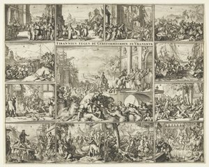 Forfølgelse af protestanter i Frankrig efter tilbagekaldelsen af ​​Ediktet af Nantes, 1685-1686 Tyran mod de reformerte i Vrankrijk (titel på objekt)