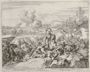 Vienna Print Cycle, Kejserens hær kæmper med tyrkerne, 1683 af Romeyn de Hooghe