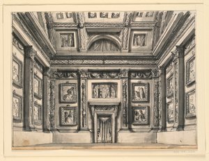 Scenedesign, Palace Interiør af Romolo Achille Liverani